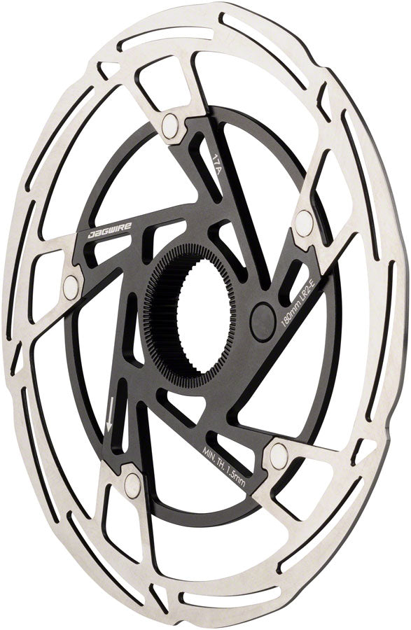 Jagwire Pro LR2-E Ebike Disc Brake Rotor with Magnet - 180mm, Center Lock, Silver/Black Buy Cheap Deals