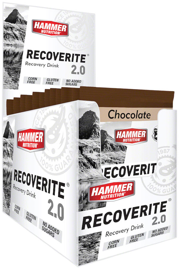 Hammer Nutrition Recoverite 2.0 Recovery Drink - Chocolate, 12 Single Serving Packets Finishline For Sale