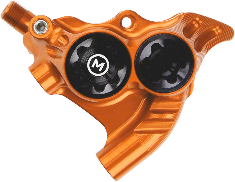 Hope RX4+ Disc Brake Caliper - Rear Flat Mount Direct, +20mm, Mineral Oil, Orange Clearance Fast Delivery