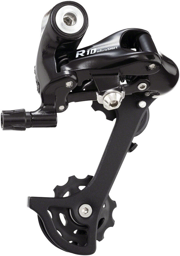 microSHIFT R10 Rear Derailleur - 10-Speed, Medium Cage, Shimano Road Compatible, Black Clearance Pices