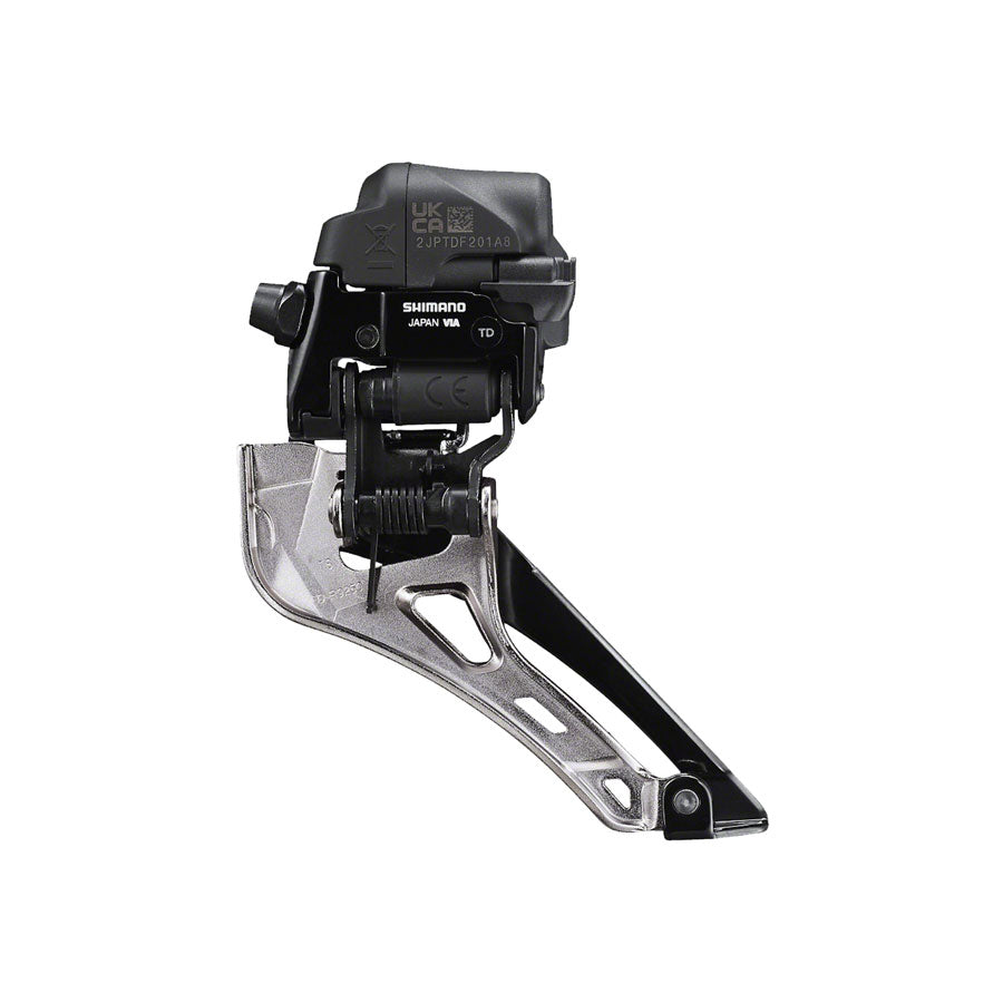 Shimano Dura-Ace FD-R9250 Di2 Front Derailleur - 2x12-Speed, Braze-on, Down Swing, For 50-55t Max, Black/Silver Looking For