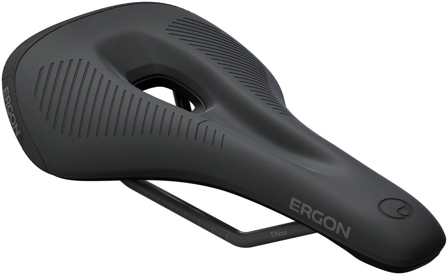 Ergon SMS Comp Saddle - TiNox SL, Black, Men's, Medium/Large