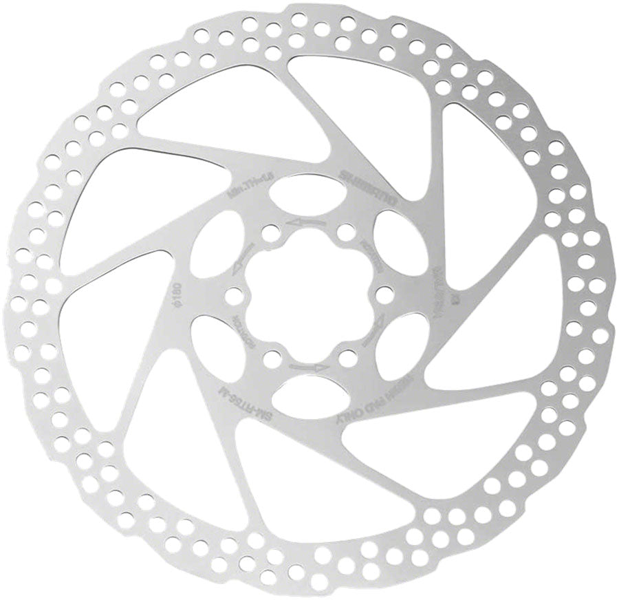 Shimano Deore SM-RT56-MP Disc Brake Rotor - 180mm, 6-Bolt, For Resin Pads Only, Silver Discount Inexpensive