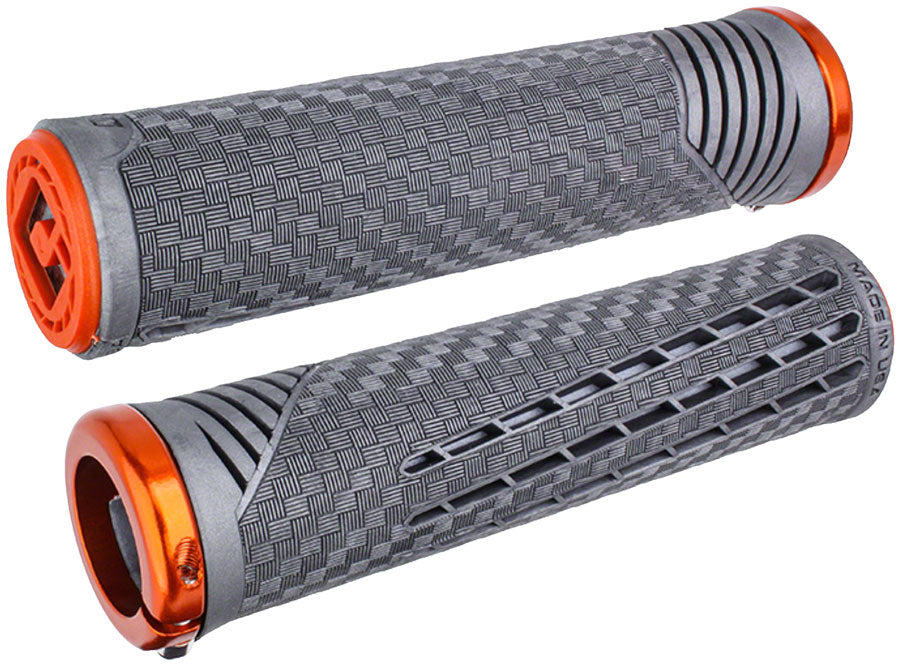 ODI CF V2.1 Grips - Gray/Orange, Lock-On For Cheap Sale Online