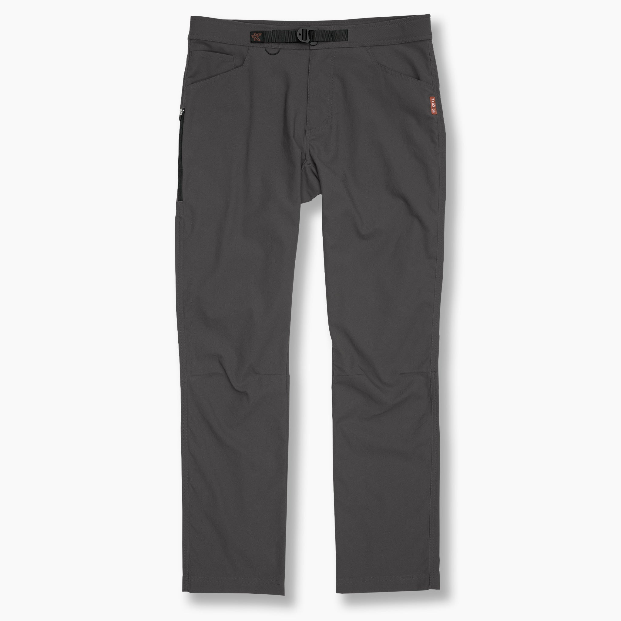 Ketl Mtn Shenanigan Hiking Pants Straight Fit 32 Inseam - Lightweight, Stretchy, Packable, Adventure Travel Men's Pants Grey