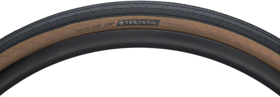 Teravail Rampart Tire - 700 x 38, Tubeless, Folding, Tan, Light and Supple, Fast Compound Sale 100% Original