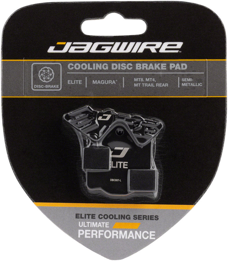 Jagwire Elite Cooling Disc Brake Pad - Semi-Metallic, Aluminum Backed, Fits Magura MT8, MT4, MT Trail (Rear) Outlet Order