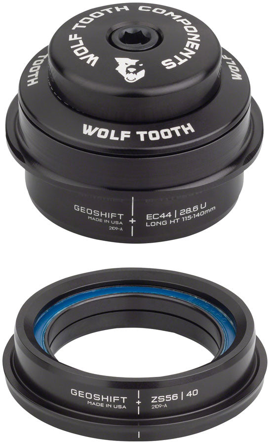 Wolf Tooth GeoShift Performance Angle Headset - 2 Deg, Long, EC44/ZS56, Black Outlet Cheap Quality