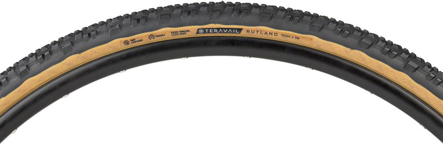 Teravail Rutland 700 x 38, Tubeless, Folding, Tan, Durable, Fast Compound Clearance Exclusive