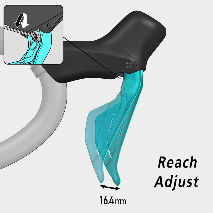 Shimano 105 ST-R7170-L Di2 Shift/Brake Lever with BR-R7170 Hydraulic Disc Brake Caliper - Front, 2x, Flat Mount with Fashionable For Sale