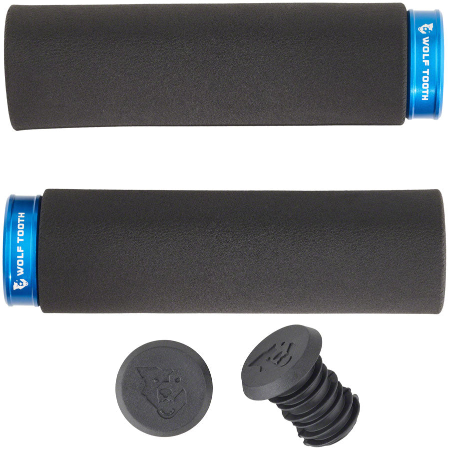 Wolf Tooth Fat Paw Lock-on Grips - Black/Blue Pre Order