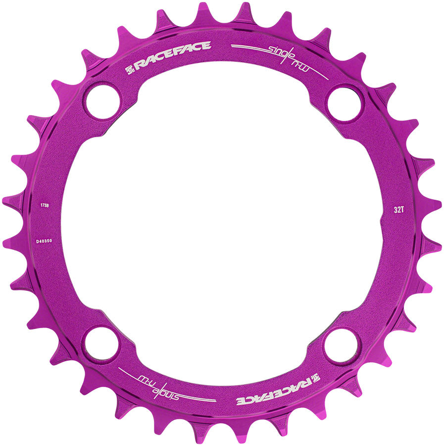 RaceFace 1x Narrow Wide Chainring - 32t, 104 BCD, 10-12 Speed, 7075 Aluminum, Purple Outlet 2025 Newest