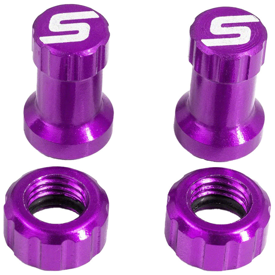 Stan's Tubeless Valve Stem Cap Color Kit - Purple, Pair