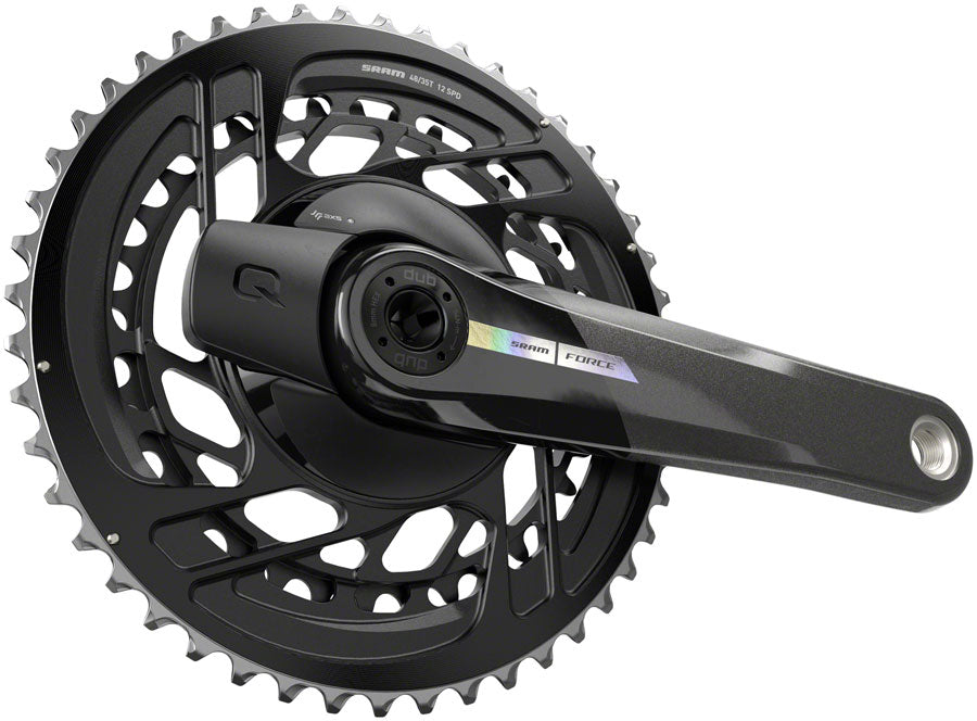 SRAM Force AXS Power Meter Crankset - 165mm, 2x 12-Speed, 46/33t, Direct Mount, DUB Spindle Interface, Iridescent Gray, Footlocker Online