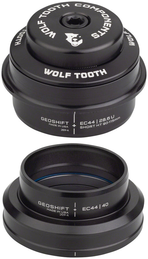 Wolf Tooth GeoShift Performance Angle Headset - 2 Deg, Short, EC44/EC44, Black Extremely For Sale