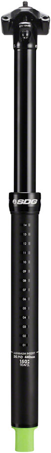SDG Tellis Dropper Seatpost - 34.9mm, 150mm, Black Cheap Buy