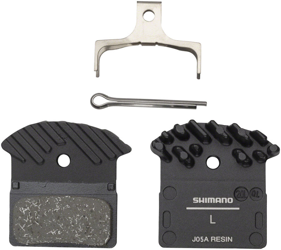 Shimano J05A-RF Disc Brake Pad and Spring - Resin Compound, Finned Aluminum Back Plate Cheap Pice Outlet