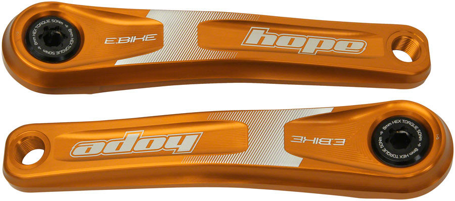 Hope Ebike Crank Arm Set - 165mm, ISIS, Standard Offset, Orange Fast Delivery For Sale