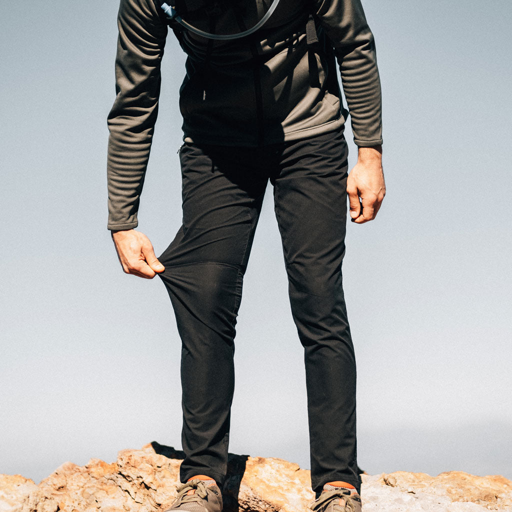 KETL Mtn Vent Lightweight Pants 34 Inseam: Summer Hiking & Travel - Ultra-Breathable, Packable & Stretchy - Black Men's
