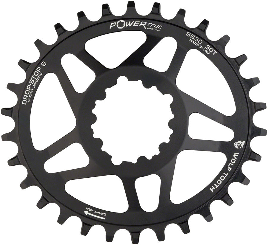 Wolf Tooth Elliptical Direct Mount Chainring - 30t, SRAM Direct Mount, Drop-Stop B, For SRAM BB30 Short Spindle Cranks, Shop Offer