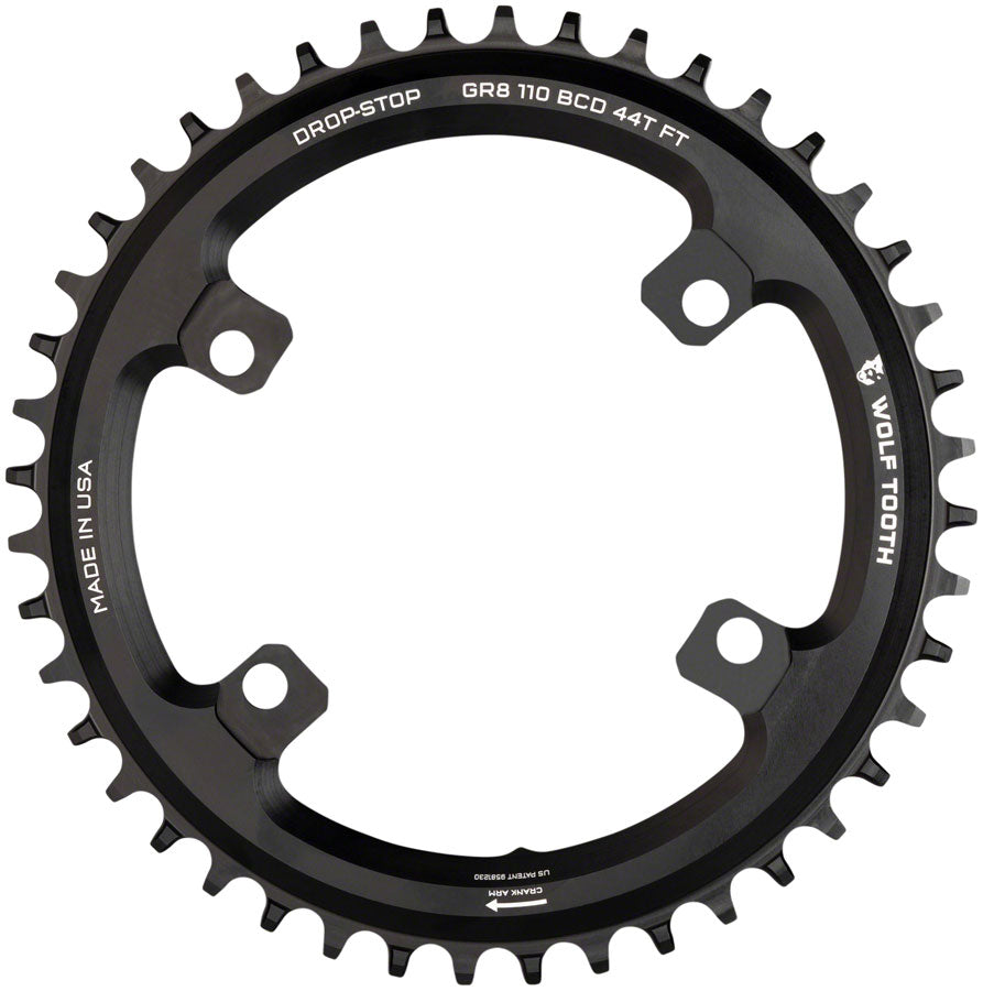 Wolf Tooth Shimano 110 Asymmetric BCD Chainring - 36t, 110 Asymmetric BCD, 4-Bolt, Drop-Stop Flattop, For Shimano GRX Cheap Sale How Much