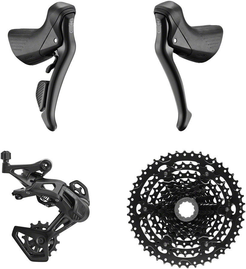 microSHIFT Sword Black 1x9-Speed Groupset - Includes Brake/Shifters, Rear Derailleur Medium Cage, 11-46t Cassette Discount Cheapest Pice