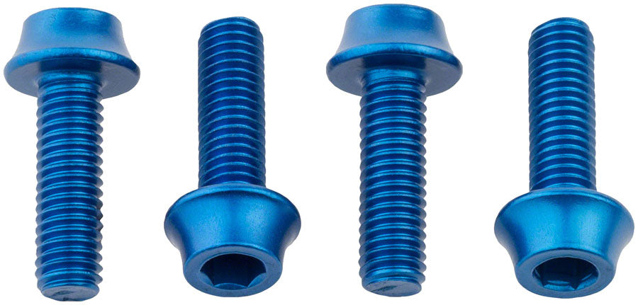 Wolf Tooth Water Bottle Cage Bolts - Set/4, Aluminum, Blue Discount Reliable