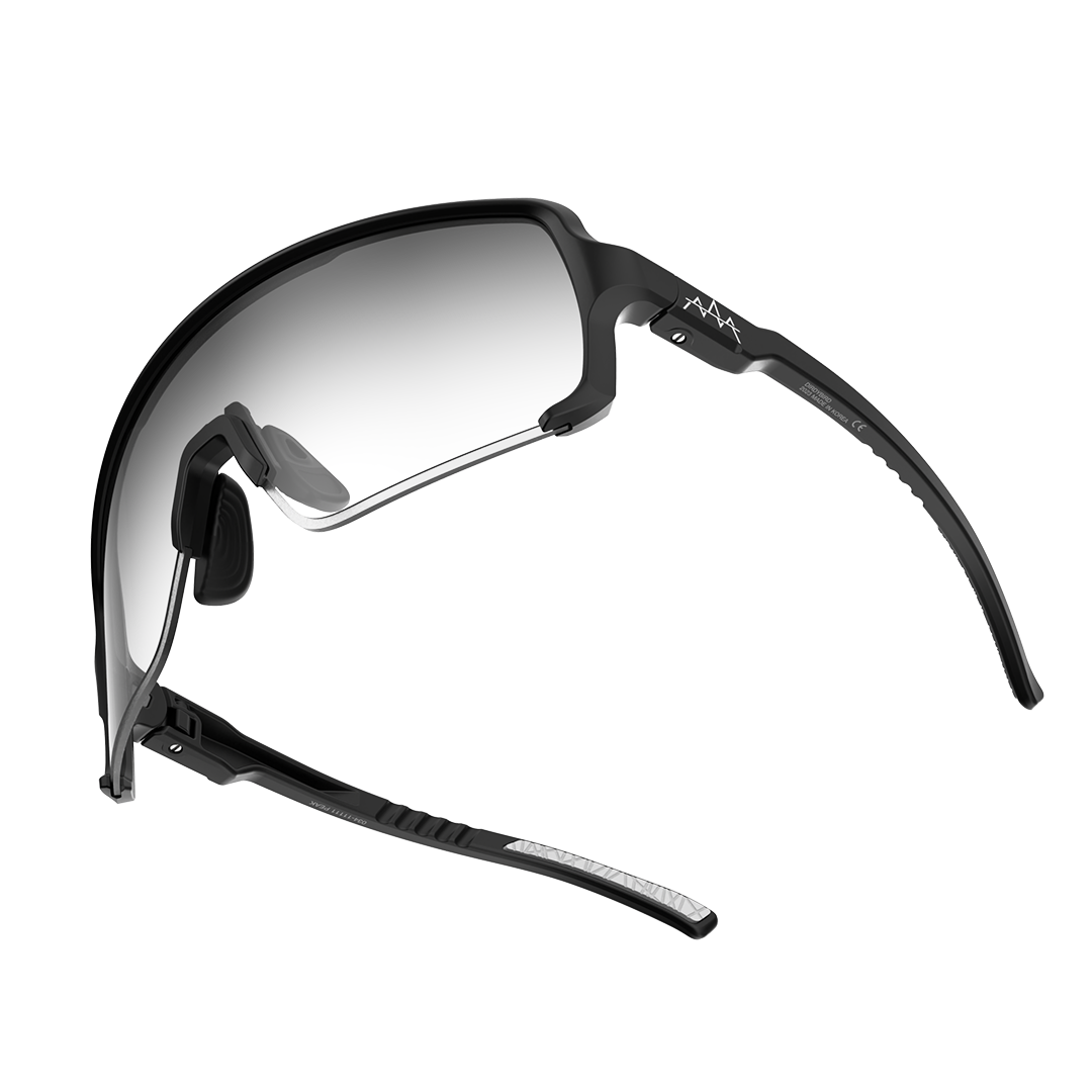 Dirdy Bird Peak Sunglasses Stealth Black, Photochromic, Clear To Smoke Transition Lens Clearance Original