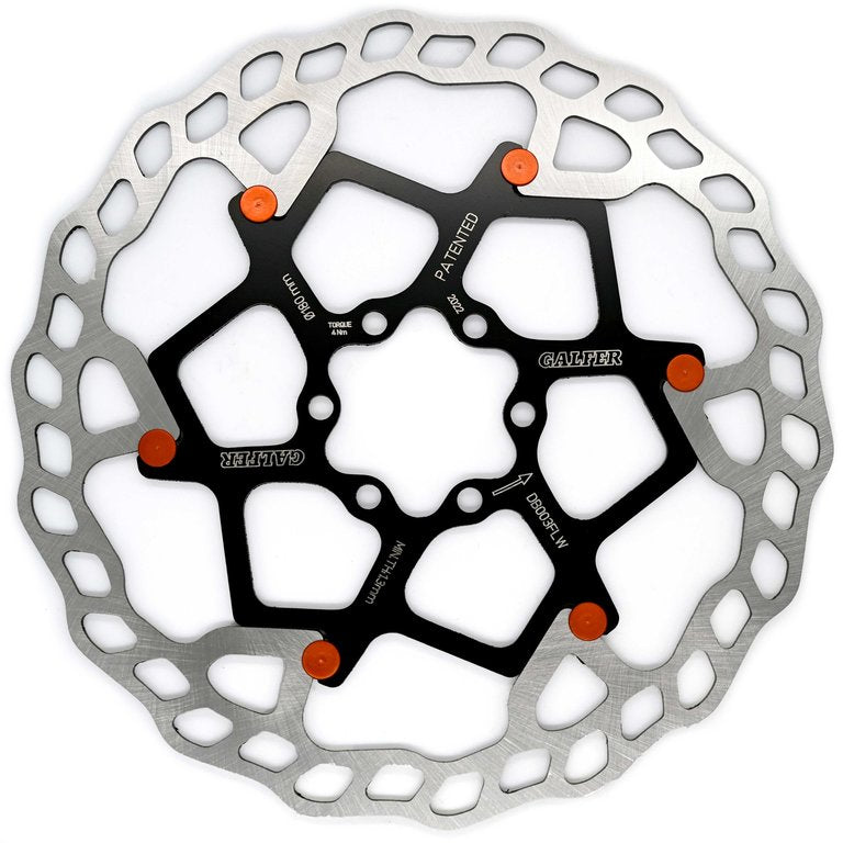 Galfer Disc Wave Floating Disc Brake Rotor 1.8mm, 180mm Black/Silver Orange Buttons Stockist Online