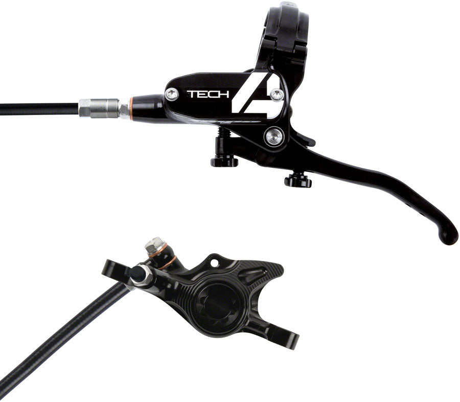 Hope Tech 4 X2 Disc Brake and Lever Set - Front, Hydraulic, Post Mount, Black Outlet Supply