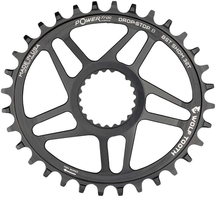 Wolf Tooth Elliptical Direct Mount Chainring - 32t, Shimano Direct Mount, Drop Stop B, Boost, 3mm Offset, Black Outlet Visit