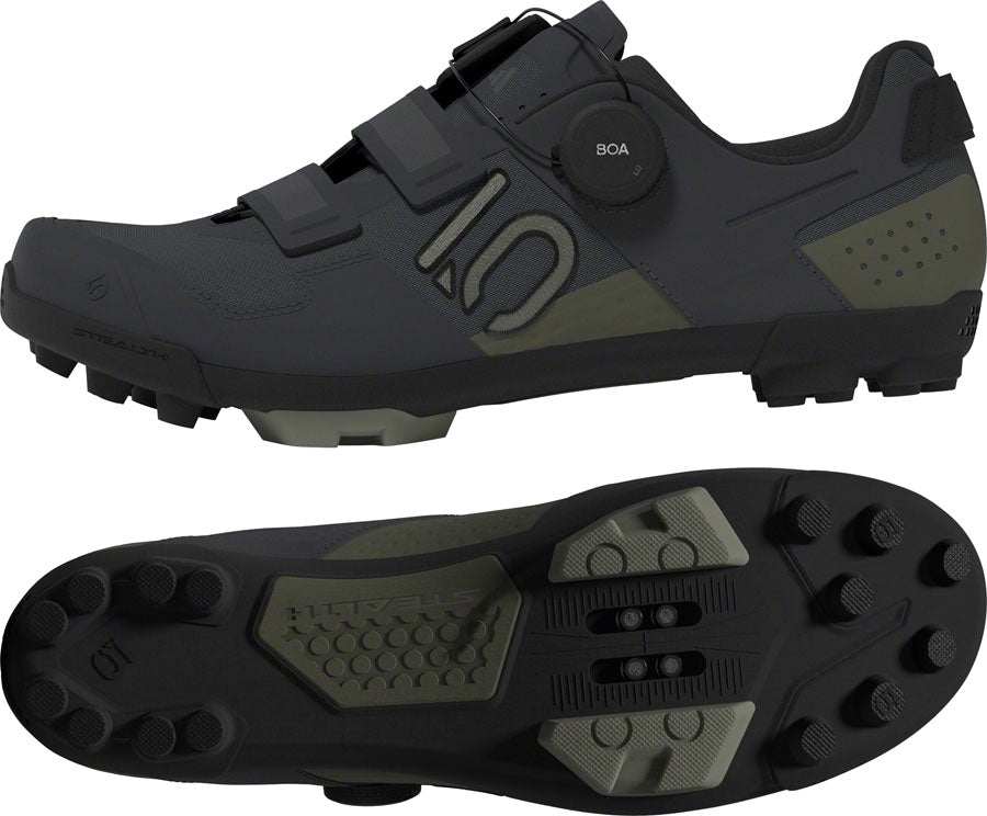 Five Ten Kestrel BOA Mountain Clipless Shoes - Men's, Gray Six/Silver Pebble/Olive Strata, 8