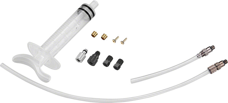 Tektro Basic Bleed Kit - Includes Syringe, Plastic Tubing, Hose Retainer, Compression Ferrules,  Brass Inserts, and Discount Wiki