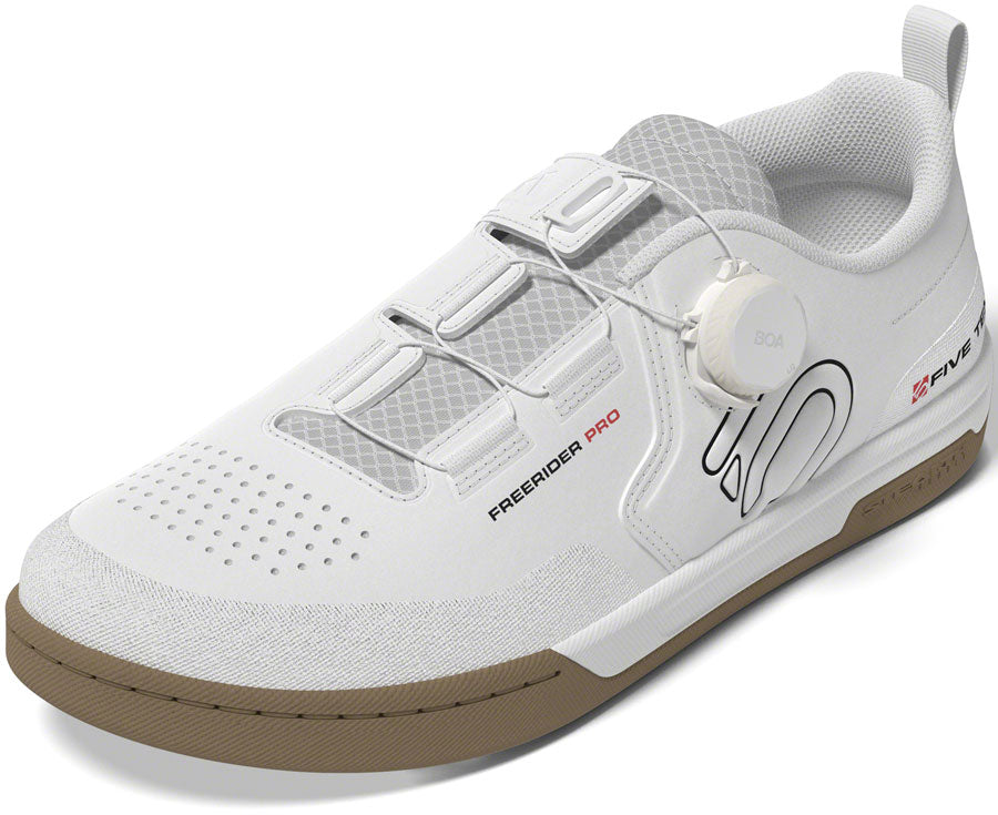 Five Ten Freerider Pro BOA Flat Shoes - Men's, FTWR White/Core Black/Red, 12.5