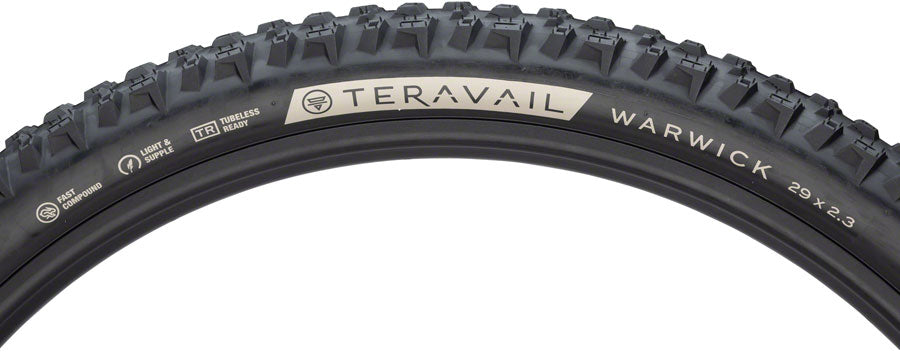 Teravail Warwick Tire - 29 x 2.3, Tubeless, Folding, Black, Light and Supple, Fast Compound Limited Edition