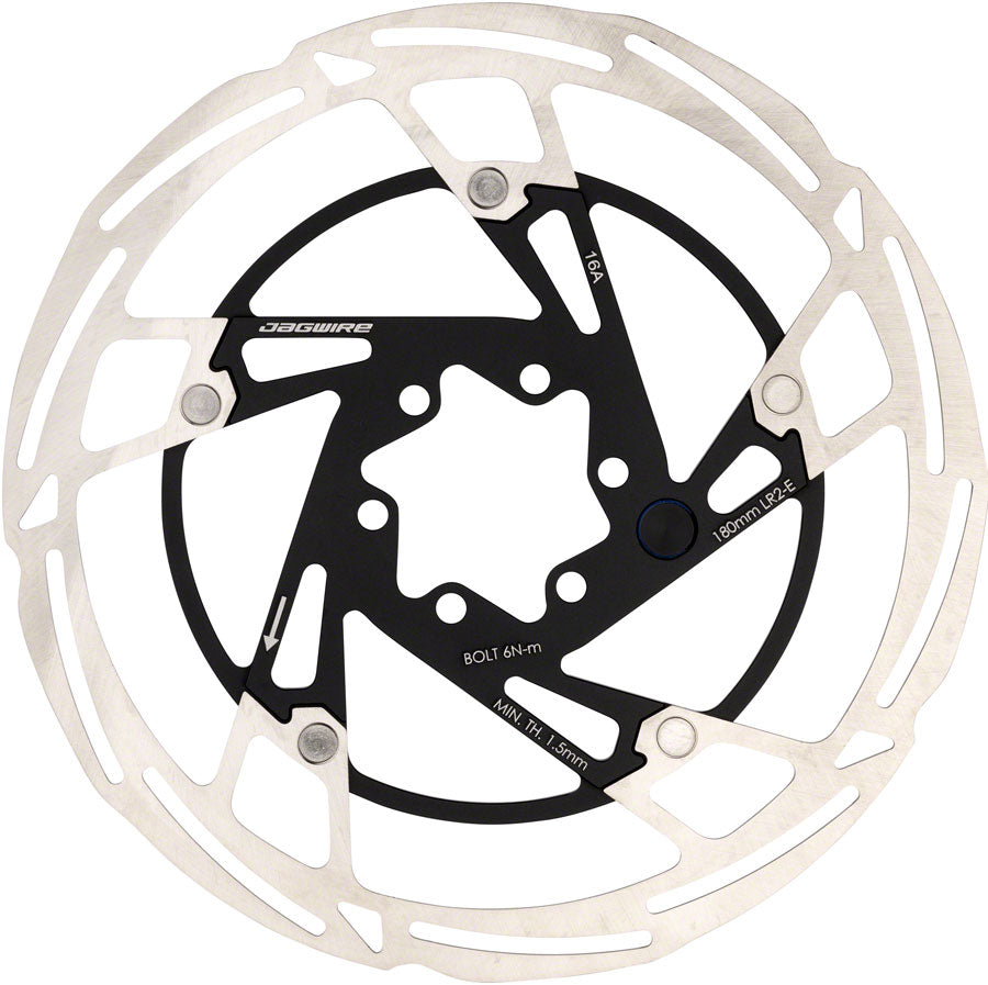 Jagwire Pro LR2-E Ebike Disc Brake Rotor with Magnet - 180mm, 6-Bolt, Silver/Black Cheap Pice Top Quality