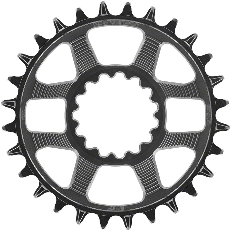 e*thirteen Helix R Chainring - 28t, 11/12-Speed, 52/55mm Flip Flop CL, 3.5mm Offset, e*thirteen DM, Black Cheap Sale Finishline