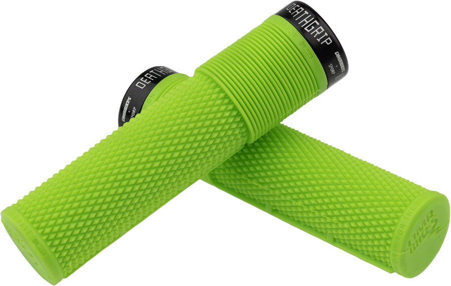 DMR DeathGrip Flangeless Grips - Thin, Lock-On, Sick Green Sale Discount