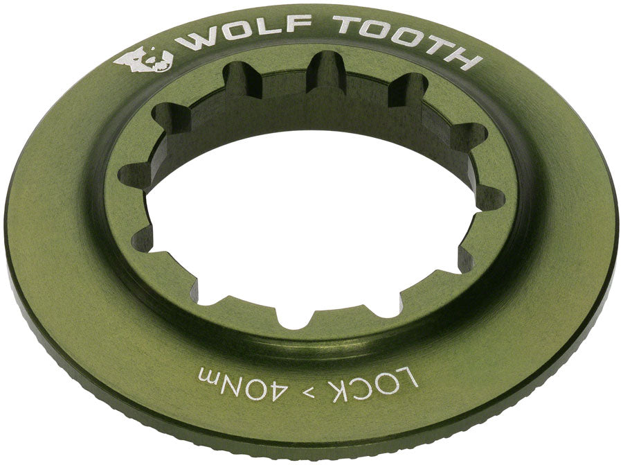 Wolf Tooth CenterLock Rotor Lock Ring - Internal Splined, Olive Find Great For Sale