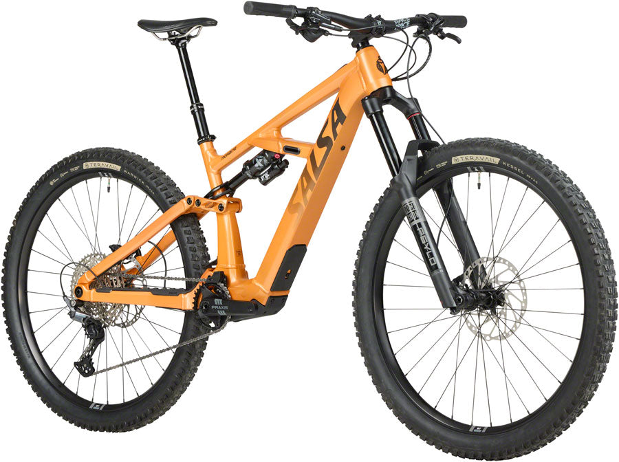 Salsa Moraine Deore 12 Ebike - 29, Aluminum, Terracotta Orange, Small Outlet Low Pice