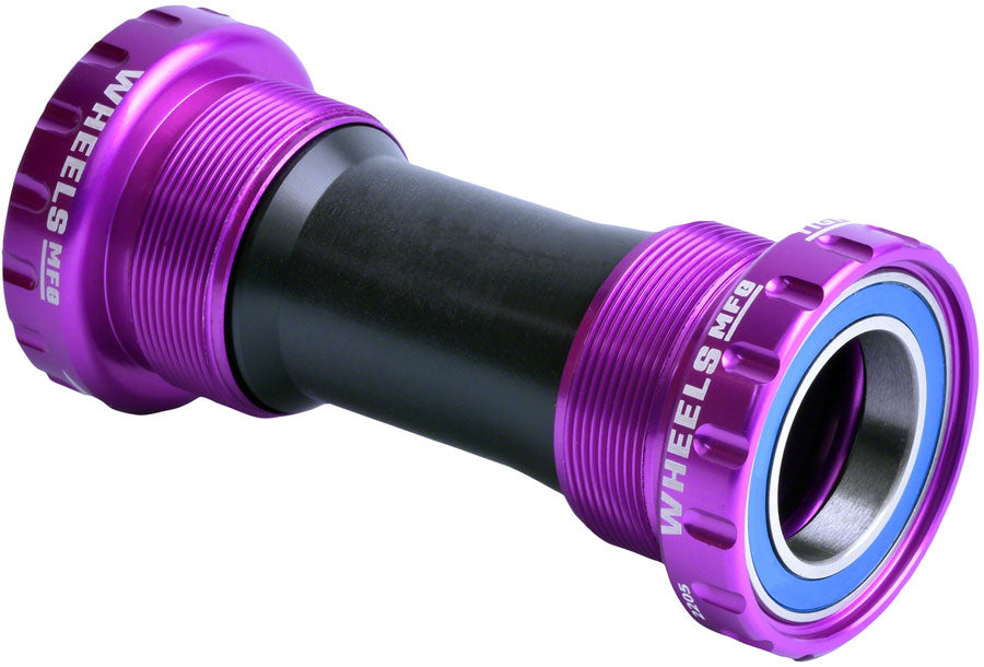 Wheels Manufacturing BSA Bottom Bracket - Shimano Hollowtech II Spindle, ABEC 3, Purple Clearance With Credit Card